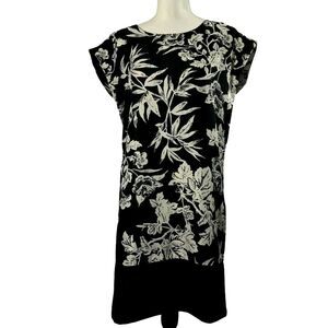 Joe Fresh Womens XS Dress Tunic Sleeveless Black & White Floral